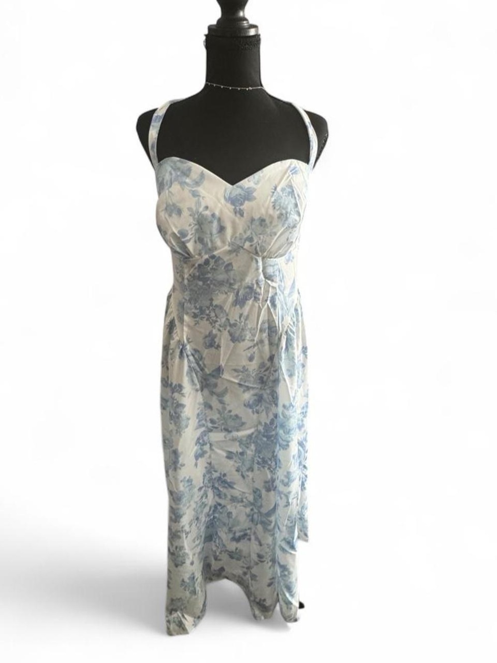 Women's Blue & White Floral Sundress
